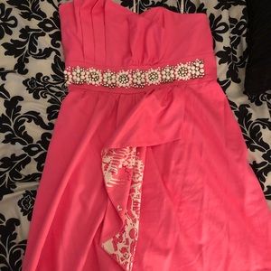 Pink Lilly Pulitzer strapless dress